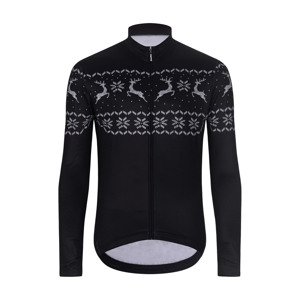 HOLOKOLO Cyklistický dres s dlhým rukávom zimný - FROSTTRAIL WINTER - čierna 2XL