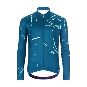HOLOKOLO Cyklistický dres s dlhým rukávom zimný - PASSION WINTER - modrá 4XL