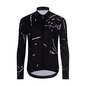 HOLOKOLO Cyklistický dres s dlhým rukávom zimný - PASSION WINTER - čierna/biela 6XL