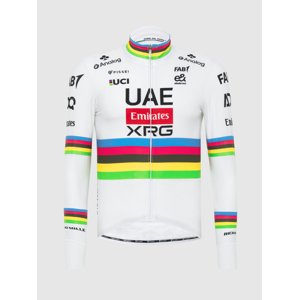 PISSEI Cyklistický dres s dlhým rukávom letný - TADEJ POGACAR WORLD CHAMP REPLICA - biela 2XL