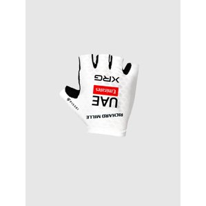 PISSEI Cyklistické rukavice krátkoprsté - UAE TEAM EMIRATES XRG 2025 - biela/čierna
