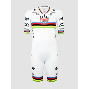 PISSEI Cyklistická kombinéza - TADEJ POGACAR WORLD CHAMP ROAD - biela 2XL
