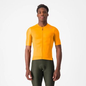 CASTELLI Cyklistický dres s krátkym rukávom - ESPRESSO - oranžová XL