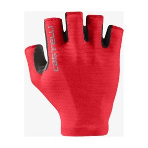 CASTELLI Cyklistické rukavice krátkoprsté - ESPRESSO - červená