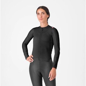 CASTELLI Cyklistický dres s dlhým rukávom letný - ESPRESSO - čierna L