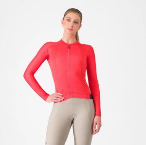 CASTELLI Cyklistický dres s dlhým rukávom letný - ESPRESSO - červená S