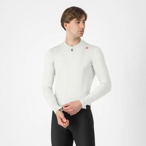 CASTELLI Cyklistický dres s dlhým rukávom letný - ESPRESSO - biela XL