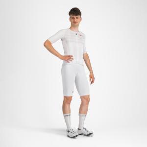 CASTELLI Cyklistické nohavice krátke s trakmi - FREE AERO RACE - biela 3XL