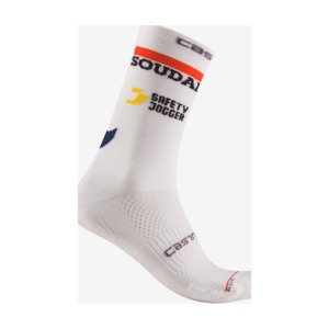 CASTELLI Cyklistické ponožky klasické - ROSSO CORSA PRO 18 QUICK STEP 2025 - biela L-XL