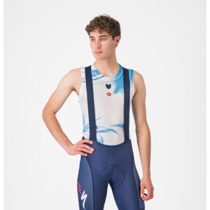 CASTELLI Cyklistické tielko - PRO MESH QUICK STEP 2025 - biela/modrá M