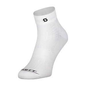 SCOTT Cyklistické ponožky klasické - PERFORMANCE - biela 39-41