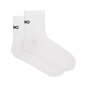 POC Cyklistické ponožky členkové - CADENCE ROAD SHORT SOCKS - biela 37-39