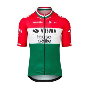 RAPIDGEAR Cyklistický dres s krátkym rukávom - REPLICA VISMA HUNGARIAN CHAMP 2025 - červená/biela/zelená XL