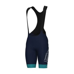 ALÉ Cyklistické nohavice krátke s trakmi - BAHRAIN VICTORIOUS 2025 - modrá 2XL