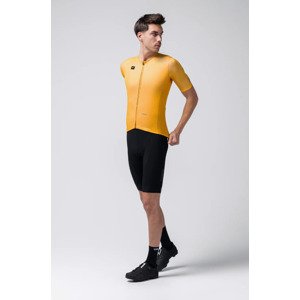 GOBIK Cyklistický dres s krátkym rukávom - STARK - žltá XL