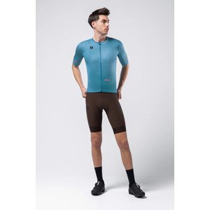 GOBIK Cyklistický dres s krátkym rukávom - STARK - svetlo modrá XL