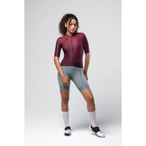 GOBIK Cyklistický dres s krátkym rukávom - ATTITUDE 2.0 - bordová S