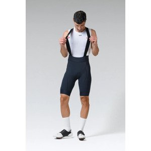 GOBIK Cyklistické nohavice krátke s trakmi - MATT COMPACT 2.0 - modrá 2XL