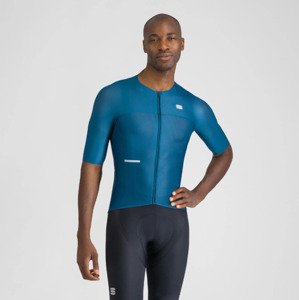 SPORTFUL Cyklistický dres s krátkym rukávom - LIGHT - modrá 2XL