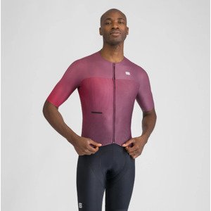 SPORTFUL Cyklistický dres s krátkym rukávom - LIGHT - fialová/bordová 3XL