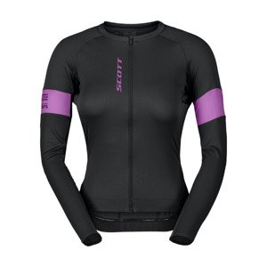 SCOTT Cyklistický dres s dlhým rukávom letný - ENDURANCE PRO - čierna/fialová S