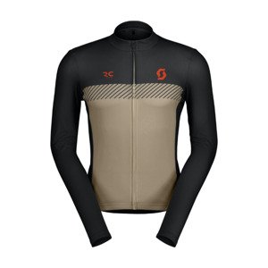 SCOTT Cyklistický dres s dlhým rukávom letný - RC TEAM - béžová/modrá XL