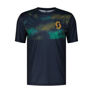 SCOTT Cyklistický dres s krátkym rukávom - TRAIL VERTIC - modrá XL