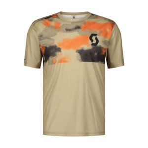 SCOTT Cyklistický dres s krátkym rukávom - TRAIL VERTIC - béžová 2XL