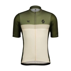 SCOTT Cyklistický dres s krátkym rukávom - RC TEAM - zelená/biela XL