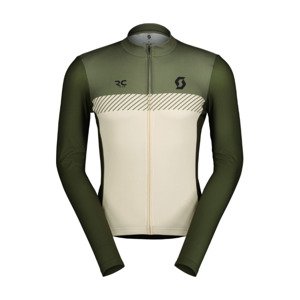 SCOTT Cyklistický dres s dlhým rukávom letný - RC TEAM - zelená/biela XL