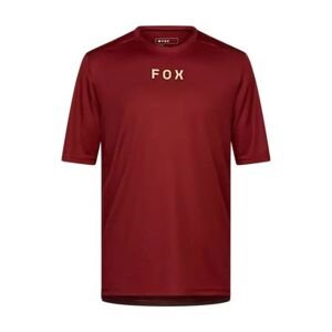 FOX Cyklistický dres s krátkym rukávom - RANGER WORDMARK - červená L