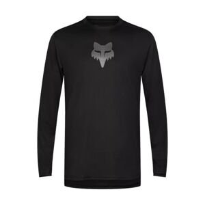 FOX Cyklistický dres s dlhým rukávom letný - RANGER LS HEAD - čierna