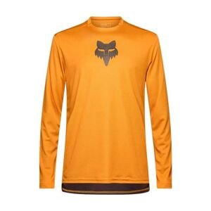 FOX Cyklistický dres s dlhým rukávom letný - RANGER LS HEAD - hnedá 2XL