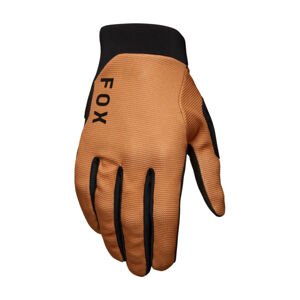 FOX Cyklistické rukavice dlhoprsté - RANGER GEL - hnedá 2XL