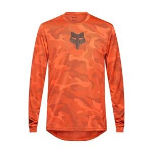FOX Cyklistický dres s dlhým rukávom letný - RANGER TRU DRI - oranžová L