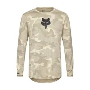 FOX Cyklistický dres s dlhým rukávom letný - RANGER TRU DRI - šedá 2XL