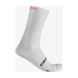 CASTELLI Cyklistické ponožky klasické - GIRO D'ITALIA 18 - biela L-XL