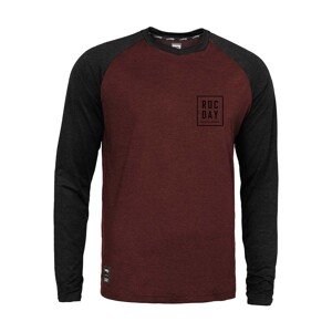ROCDAY Cyklistický dres s dlhým rukávom letný - STAGE - červená/čierna 2XL