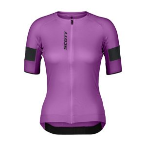 SCOTT Cyklistický dres s krátkym rukávom - ENDURANCE PRO W - fialová/čierna