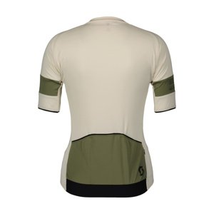 SCOTT Cyklistický dres s krátkym rukávom - ENDURANCE PRO W - béžová/zelená L