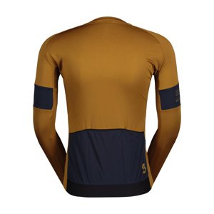 SCOTT Cyklistický dres s dlhým rukávom letný - ENDURANCE PRO - hnedá/modrá 2XL