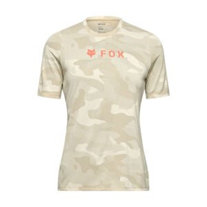 FOX Cyklistický dres s krátkym rukávom - W RANGER - béžová