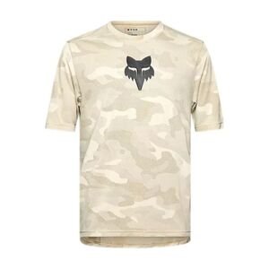 FOX Cyklistické tričko s krátkym rukávom - RANGER TRU DRI - béžová XL