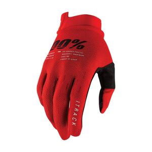 100% SPEEDLAB Cyklistické rukavice dlhoprsté - ITRACK - červená M