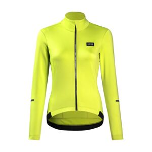 GORE Cyklistický dres s dlhým rukávom zimný - PROGRESS THERMO WMN - žltá 40
