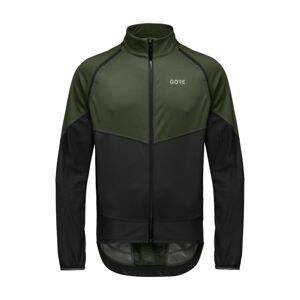 GORE Cyklistická vetruodolná bunda - PHANTOM - zelená/čierna 2XL