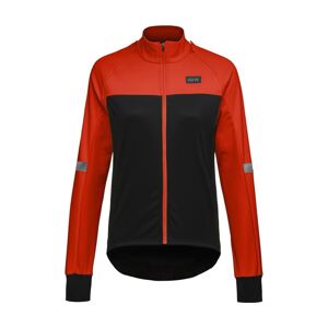GORE Cyklistická vetruodolná bunda - PHANTOM WMN - čierna/oranžová 36