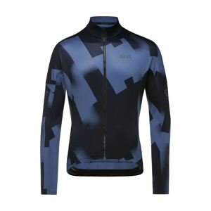 GORE Cyklistický dres s dlhým rukávom zimný - C3 THERMO - modrá