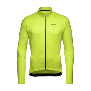 GORE Cyklistický dres s dlhým rukávom zimný - C3 THERMO - žltá 2XL