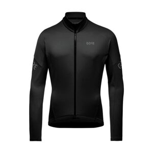 GORE Cyklistický dres s dlhým rukávom zimný - C3 THERMO - čierna